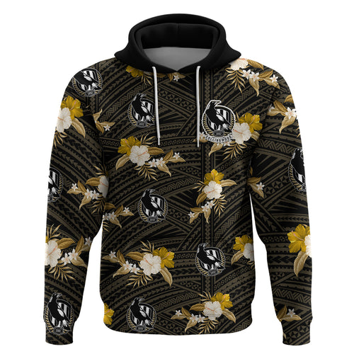 custom-text-and-number-collingwood-football-hoodie-polynesian-tribal-mix-tropical-hawaiian-style