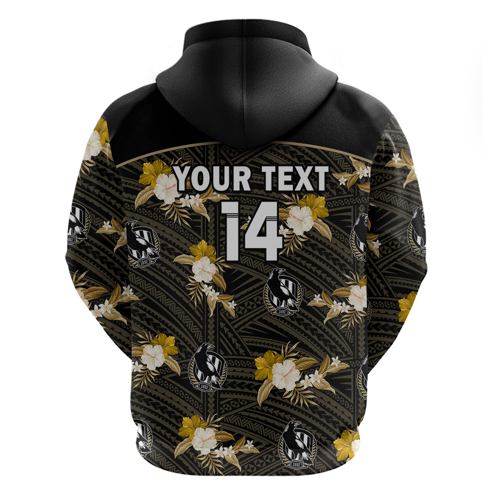 custom-text-and-number-collingwood-football-hoodie-polynesian-tribal-mix-tropical-hawaiian-style