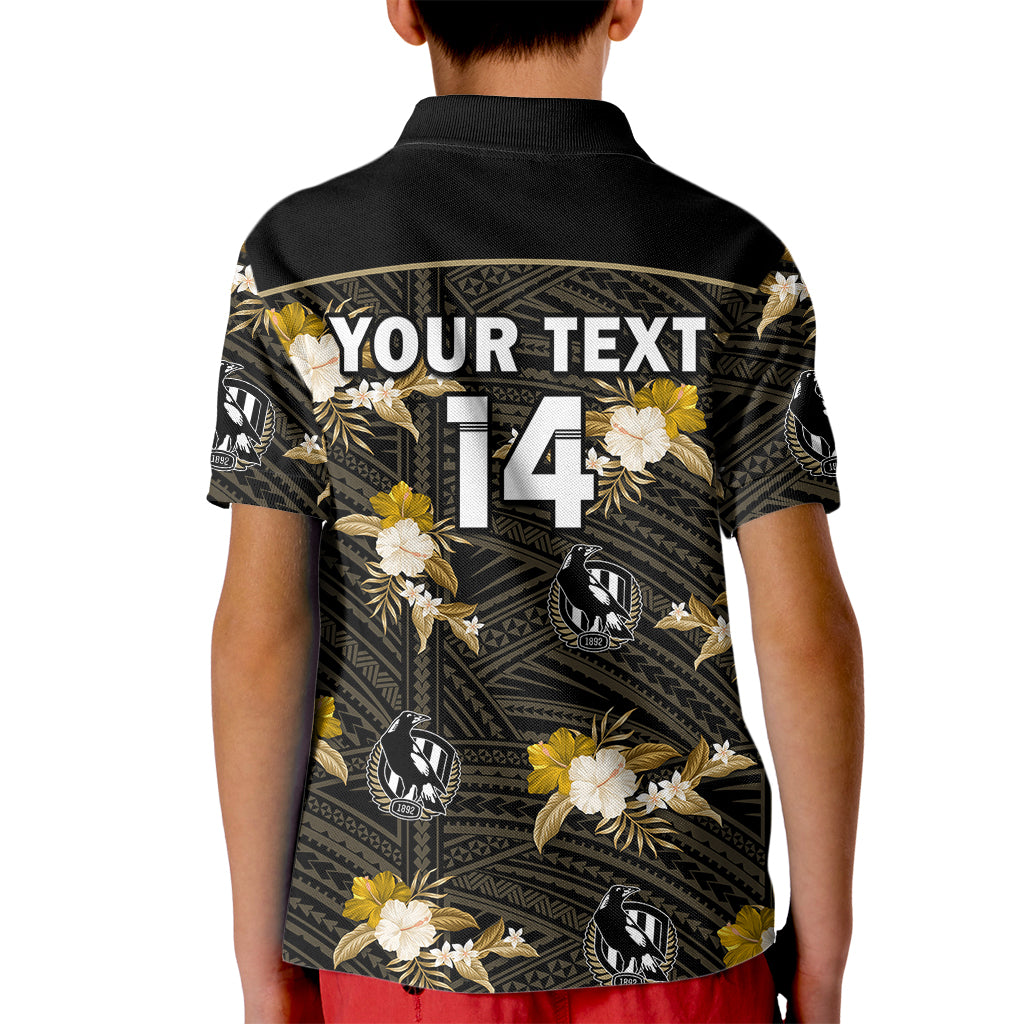 custom-text-and-number-collingwood-football-kid-polo-shirt-polynesian-tribal-mix-tropical-hawaiian-style