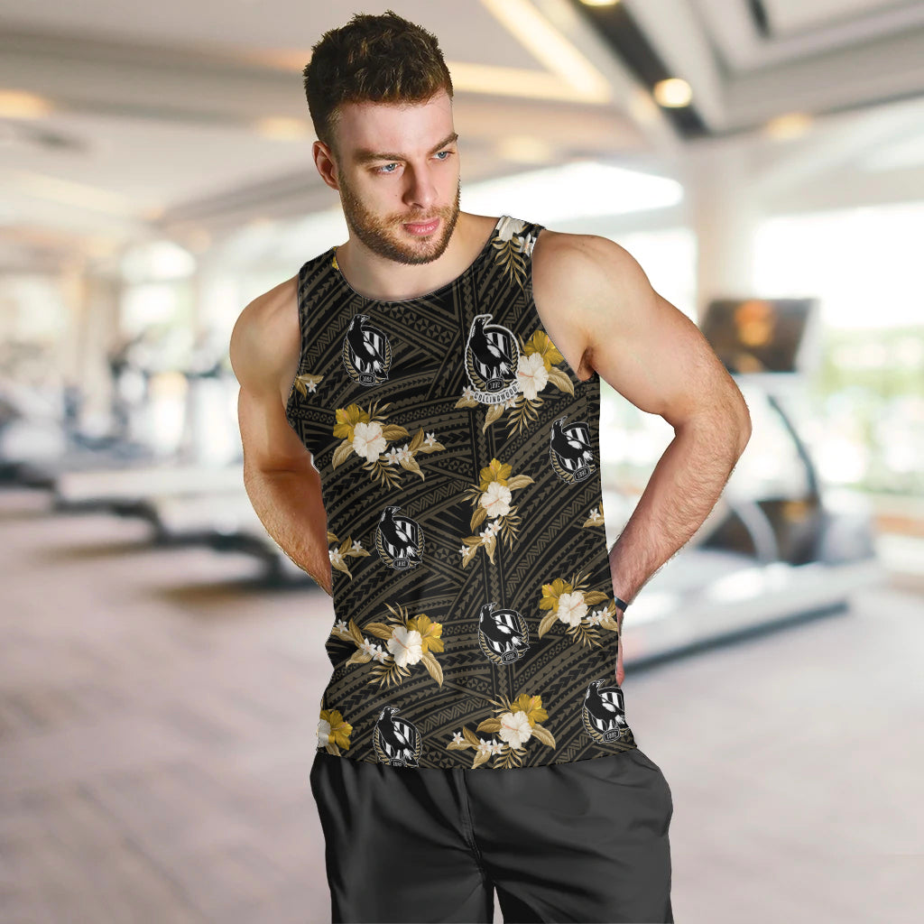 custom-text-and-number-collingwood-football-men-tank-top-polynesian-tribal-mix-tropical-hawaiian-style