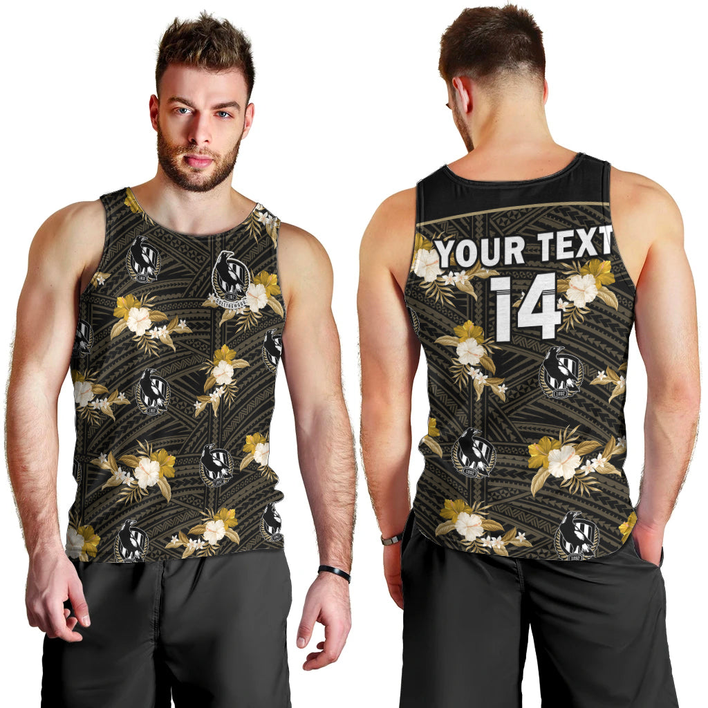 custom-text-and-number-collingwood-football-men-tank-top-polynesian-tribal-mix-tropical-hawaiian-style