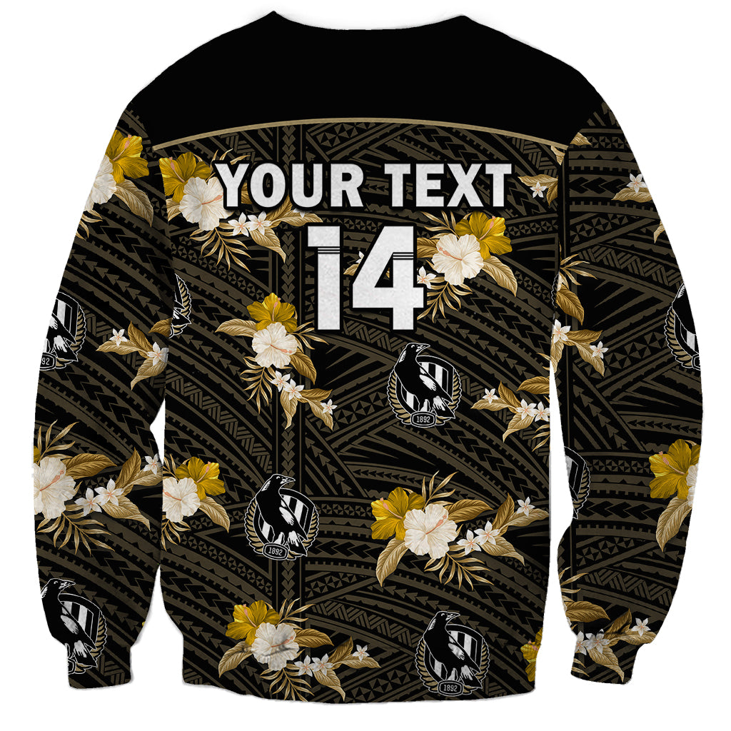 custom-text-and-number-collingwood-football-sweatshirt-polynesian-tribal-mix-tropical-hawaiian-style