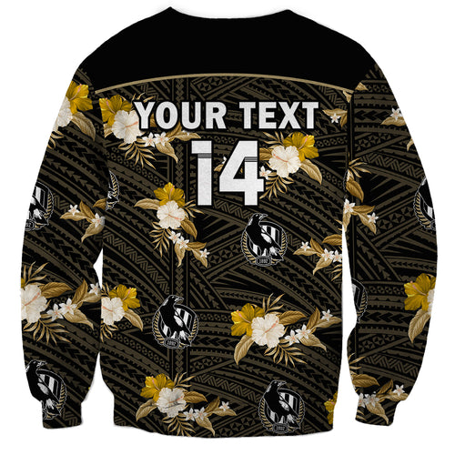 custom-text-and-number-collingwood-football-sweatshirt-polynesian-tribal-mix-tropical-hawaiian-style