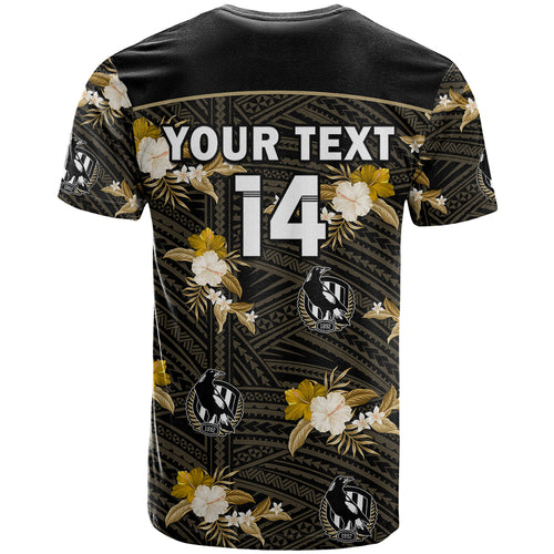custom-text-and-number-collingwood-football-t-shirt-polynesian-tribal-mix-tropical-hawaiian-style