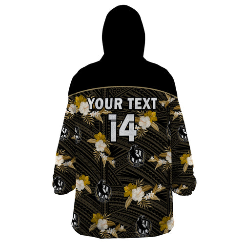 custom-text-and-number-collingwood-football-wearable-blanket-hoodie-polynesian-tribal-mix-tropical-hawaiian-style