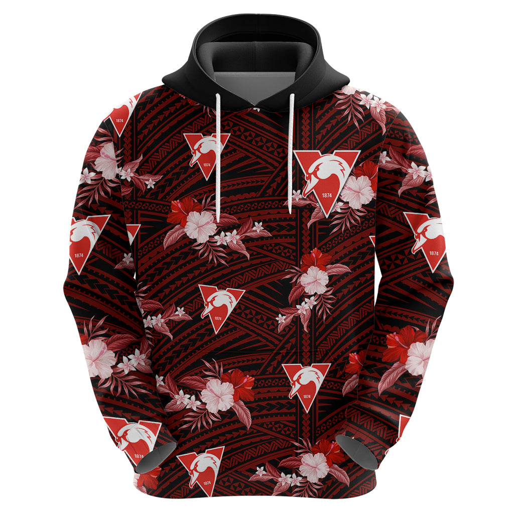 custom-text-and-number-sydney-swans-football-hoodie-polynesian-tribal-mix-tropical-hawaiian-style