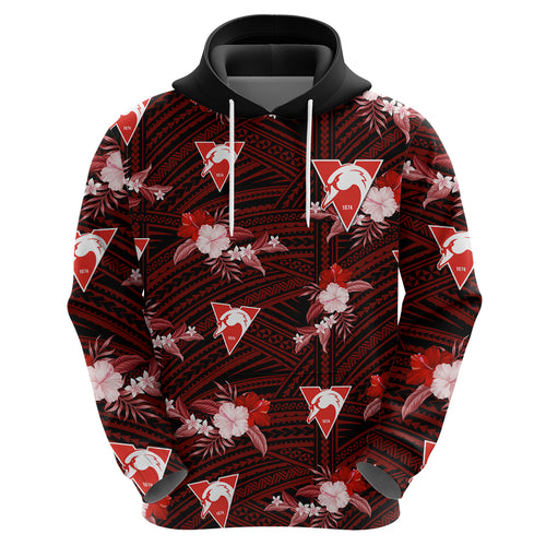 custom-text-and-number-sydney-swans-football-hoodie-polynesian-tribal-mix-tropical-hawaiian-style