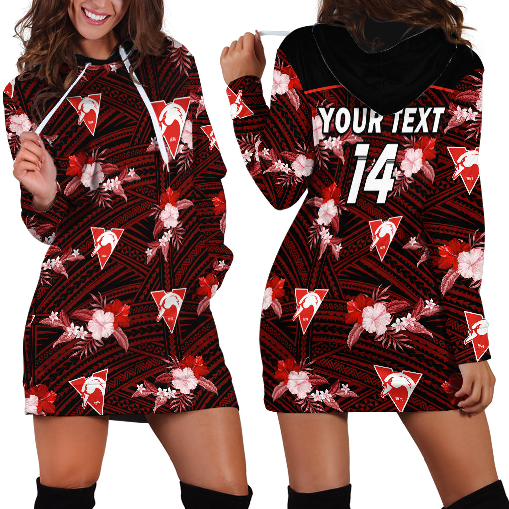 custom-text-and-number-sydney-swans-football-hoodie-dress-polynesian-tribal-mix-tropical-hawaiian-style
