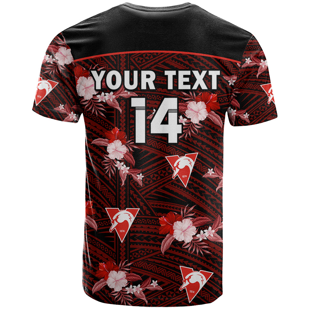 custom-text-and-number-sydney-swans-football-t-shirt-polynesian-tribal-mix-tropical-hawaiian-style