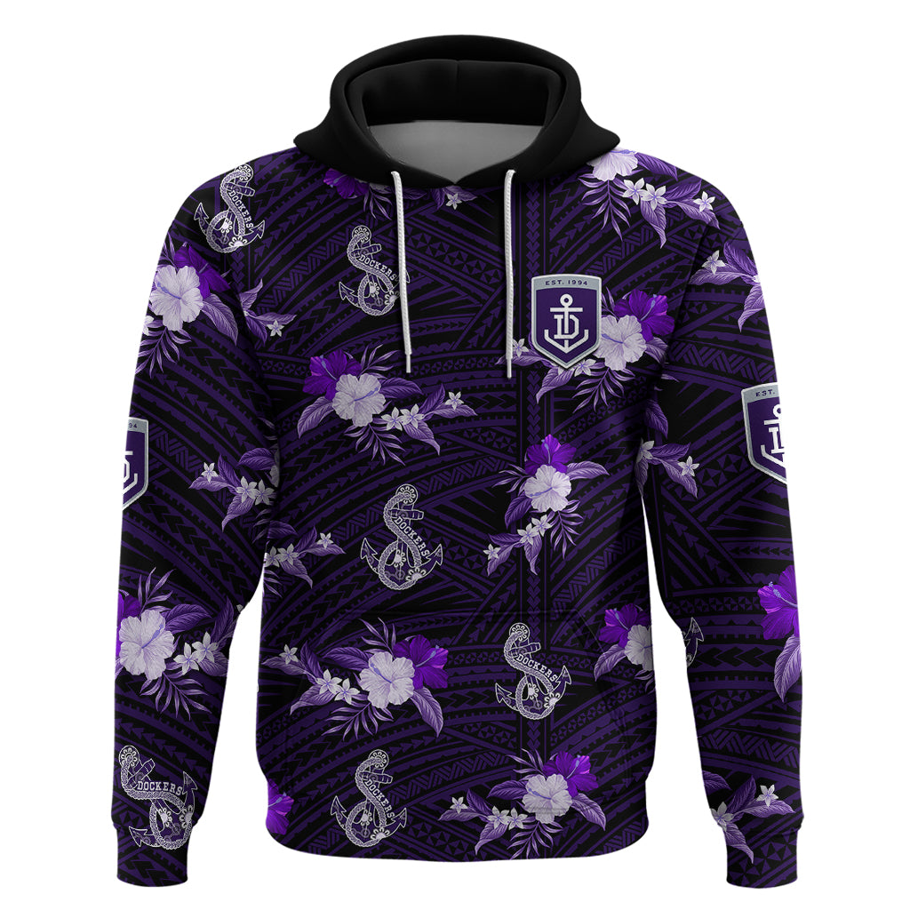 custom-text-and-number-dockers-football-hoodie-polynesian-tribal-mix-tropical-hawaiian-style