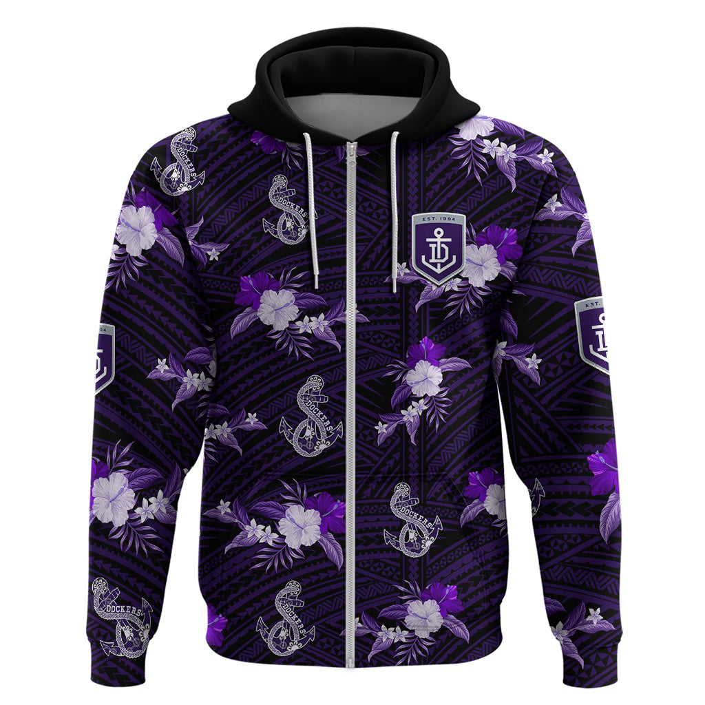 custom-text-and-number-dockers-football-hoodie-polynesian-tribal-mix-tropical-hawaiian-style
