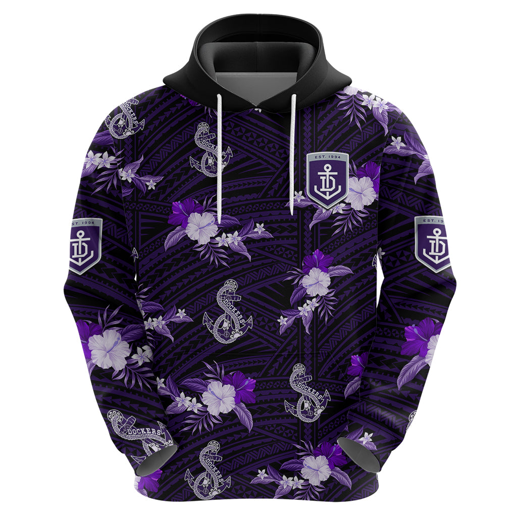 custom-text-and-number-dockers-football-hoodie-polynesian-tribal-mix-tropical-hawaiian-style