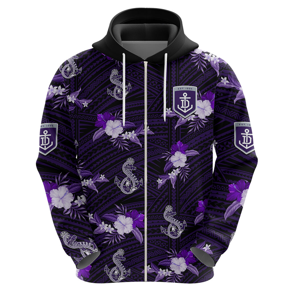 custom-text-and-number-dockers-football-hoodie-polynesian-tribal-mix-tropical-hawaiian-style
