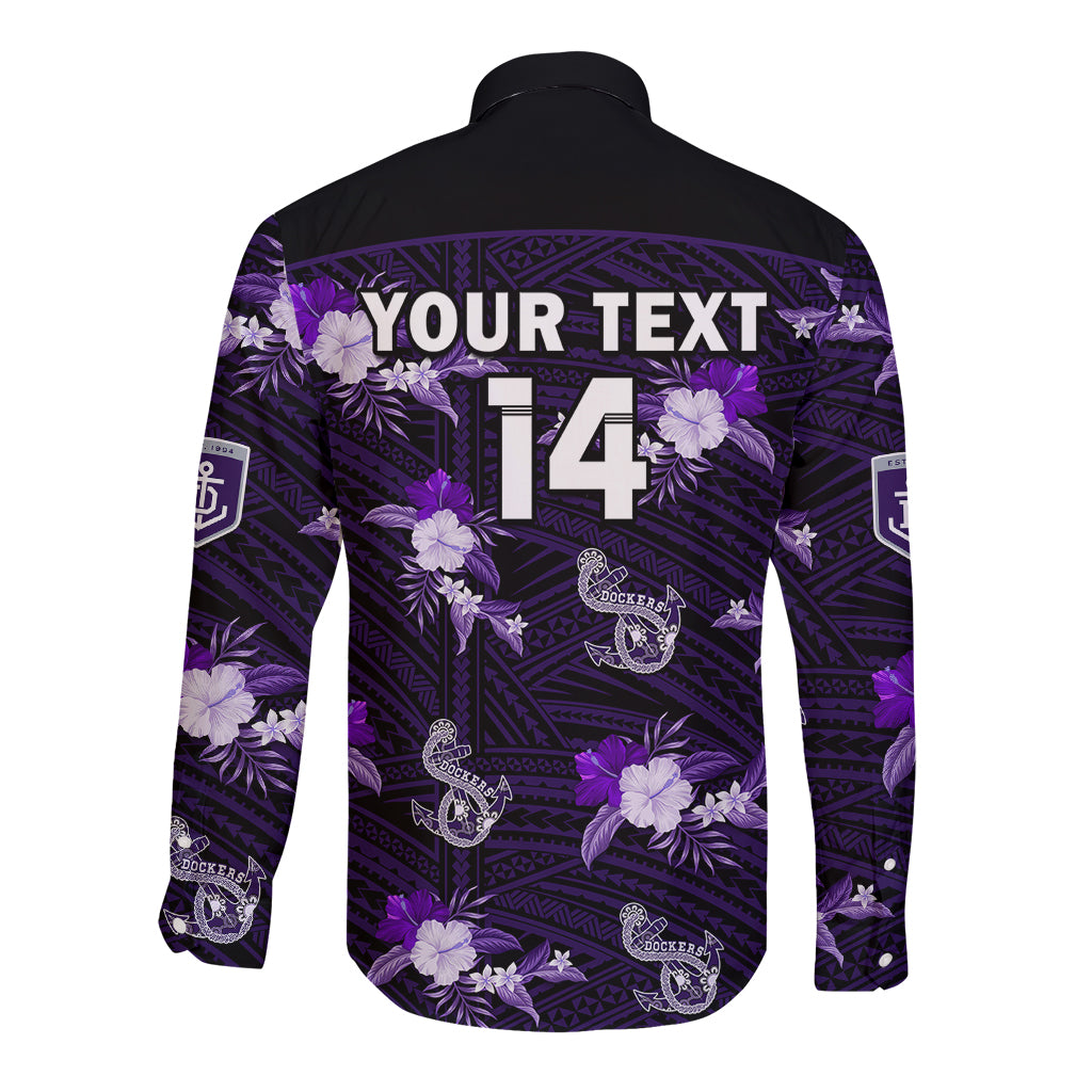 custom-text-and-number-dockers-football-long-sleeve-button-shirt-polynesian-tribal-mix-tropical-hawaiian-style