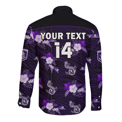 custom-text-and-number-dockers-football-long-sleeve-button-shirt-polynesian-tribal-mix-tropical-hawaiian-style