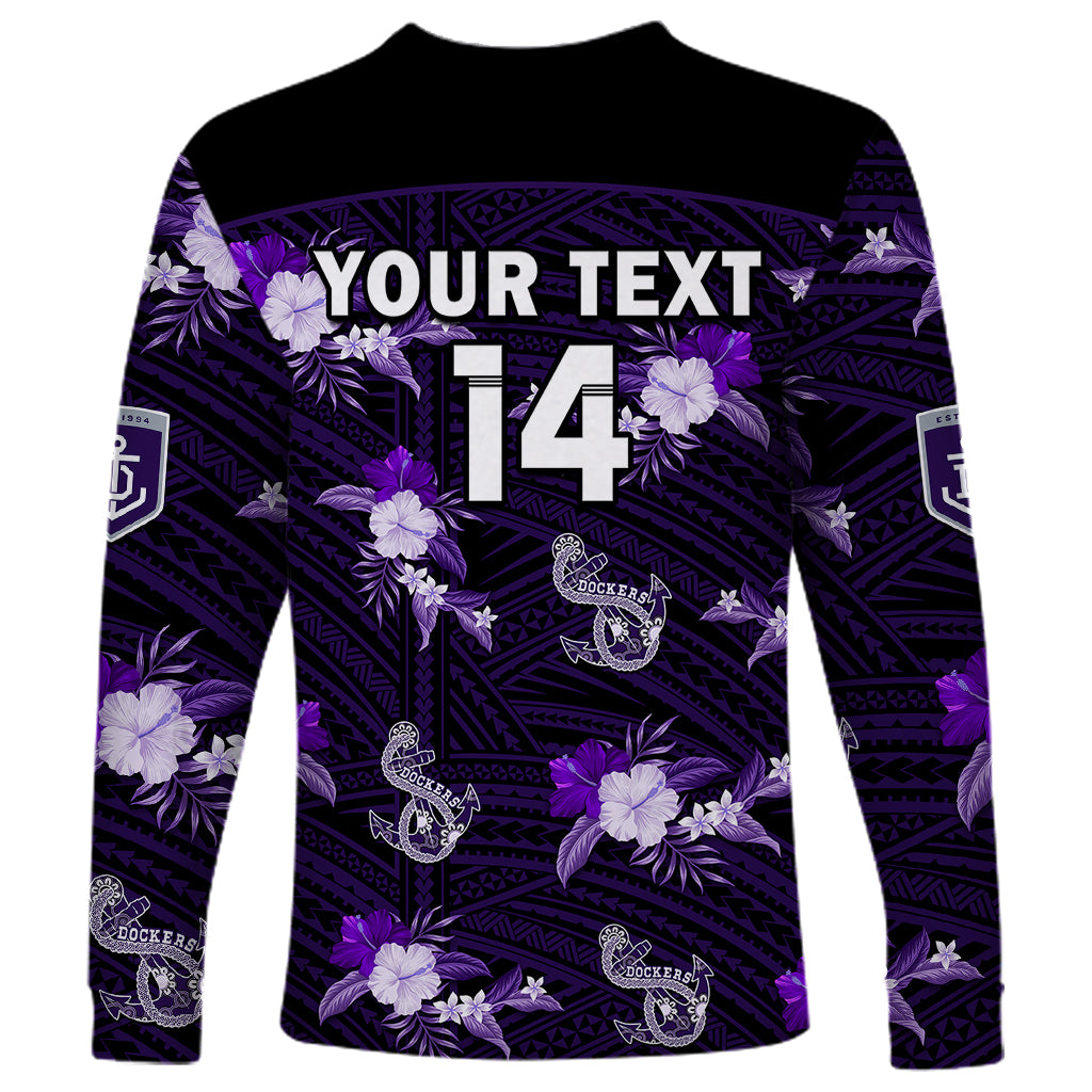 custom-text-and-number-dockers-football-long-sleeve-shirt-polynesian-tribal-mix-tropical-hawaiian-style