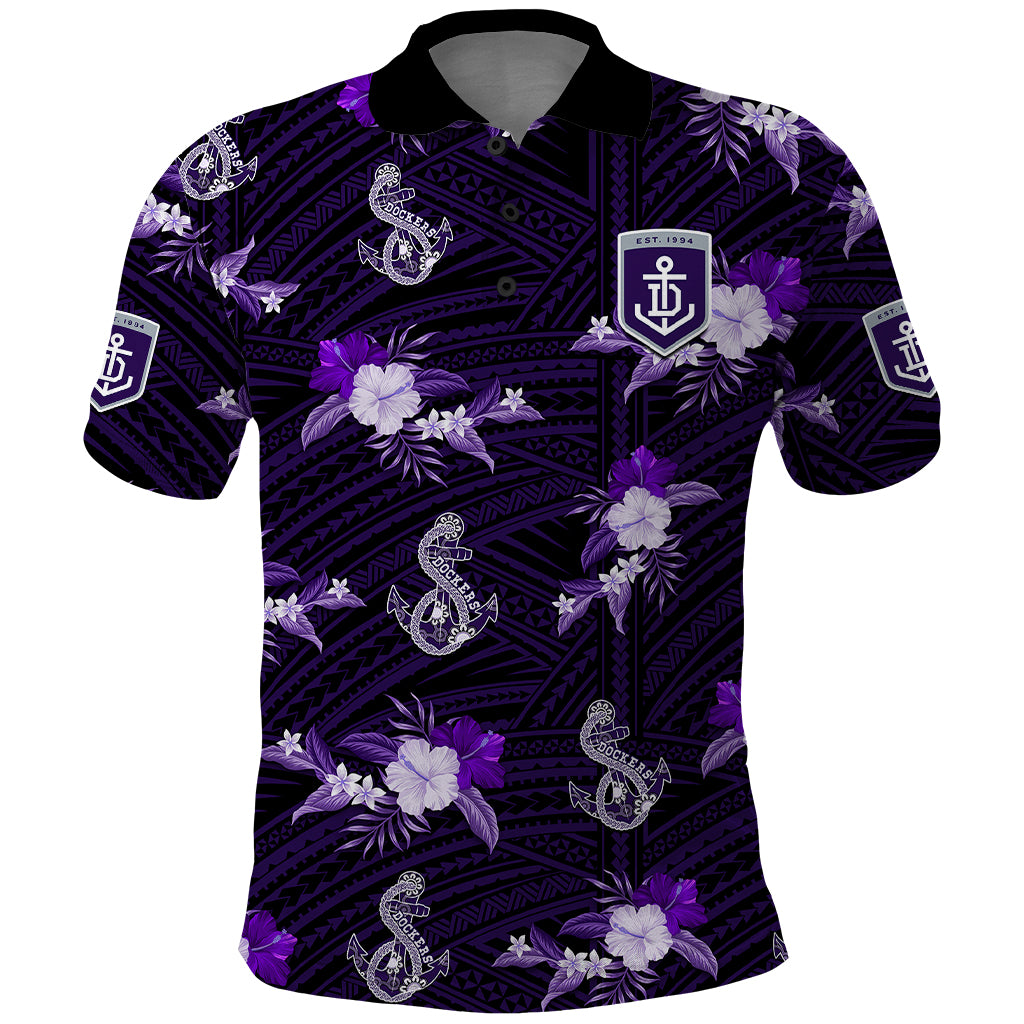 custom-text-and-number-dockers-football-polo-shirt-polynesian-tribal-mix-tropical-hawaiian-style