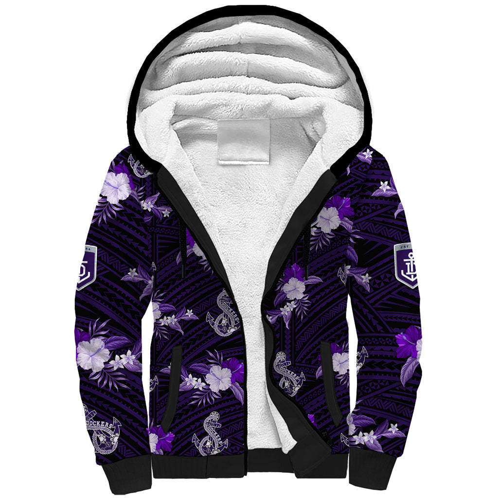custom-text-and-number-dockers-football-sherpa-hoodie-polynesian-tribal-mix-tropical-hawaiian-style