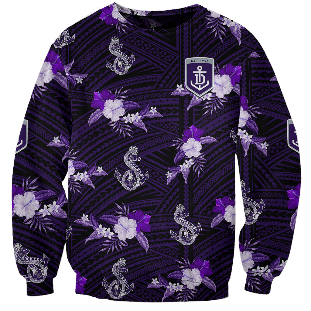 custom-text-and-number-dockers-football-sweatshirt-polynesian-tribal-mix-tropical-hawaiian-style