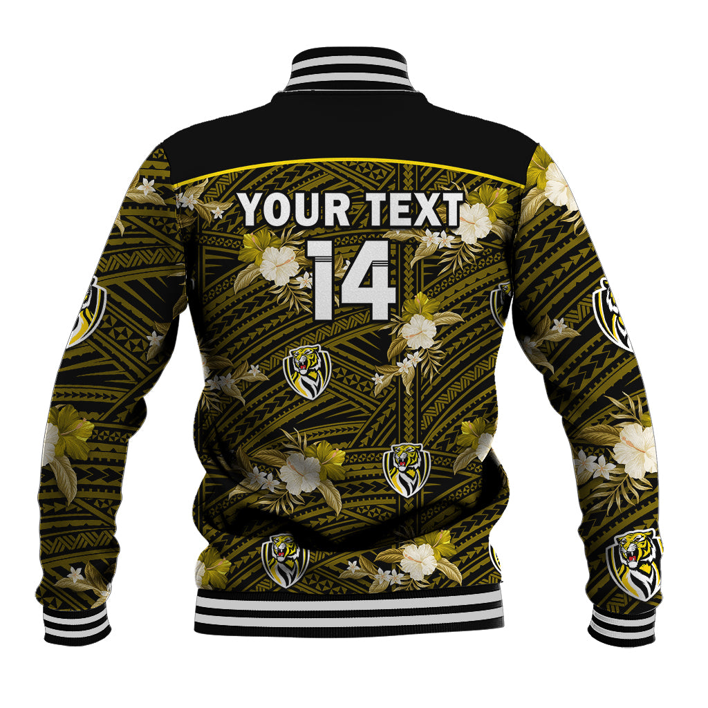 custom-text-and-number-richmond-football-baseball-jacket-polynesian-tribal-mix-tropical-hawaiian-style