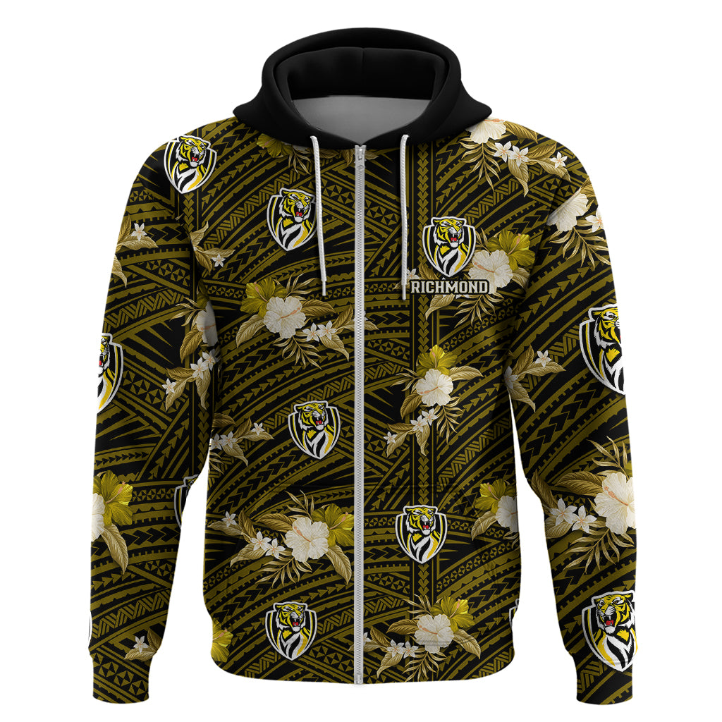 custom-text-and-number-richmond-football-hoodie-polynesian-tribal-mix-tropical-hawaiian-style