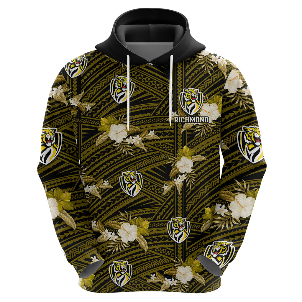 custom-text-and-number-richmond-football-hoodie-polynesian-tribal-mix-tropical-hawaiian-style