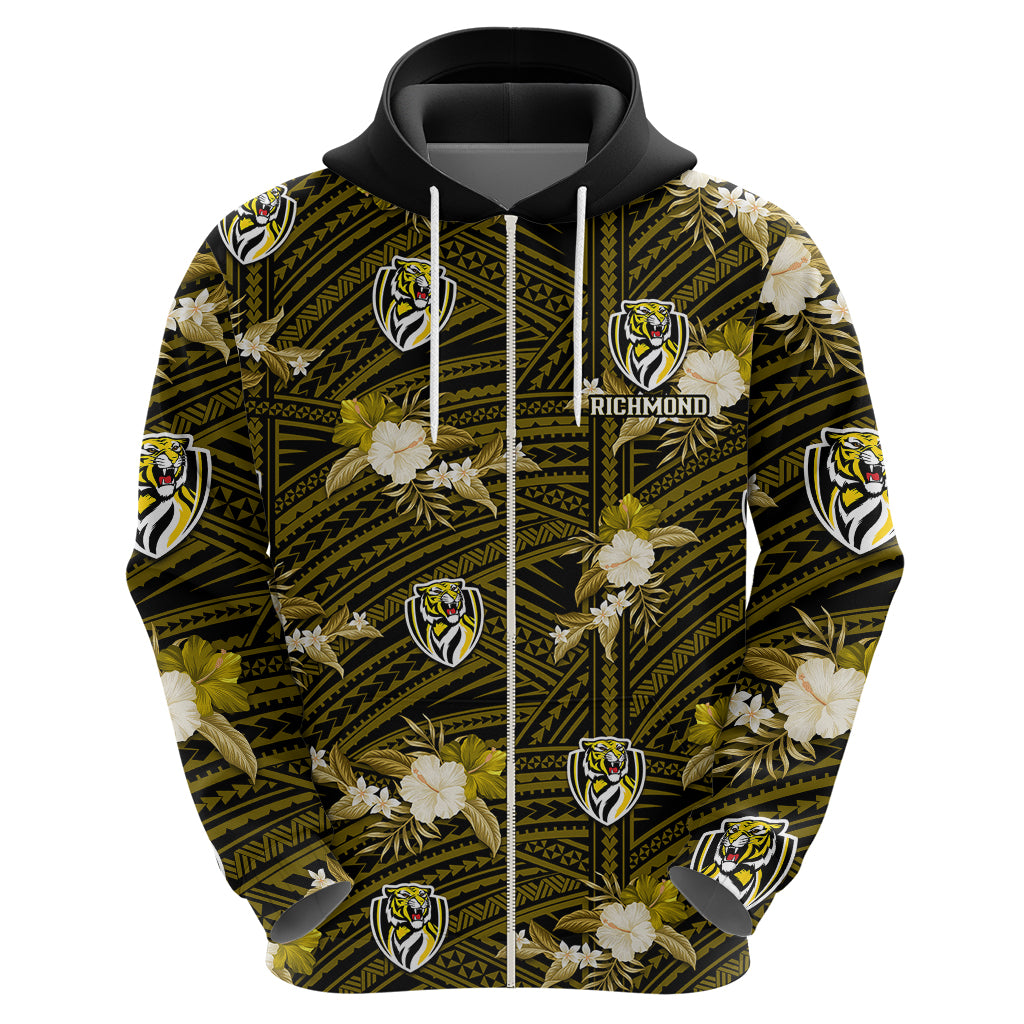 custom-text-and-number-richmond-football-hoodie-polynesian-tribal-mix-tropical-hawaiian-style
