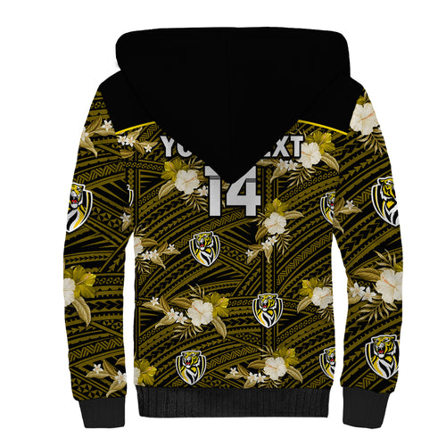 custom-text-and-number-richmond-football-sherpa-hoodie-polynesian-tribal-mix-tropical-hawaiian-style