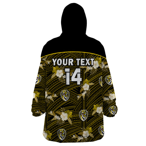 custom-text-and-number-richmond-football-wearable-blanket-hoodie-polynesian-tribal-mix-tropical-hawaiian-style