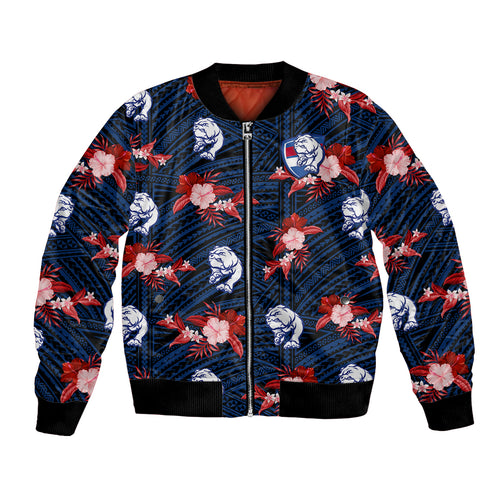 custom-text-and-number-western-bulldogs-football-bomber-jacket-polynesian-tribal-mix-tropical-hawaiian-style