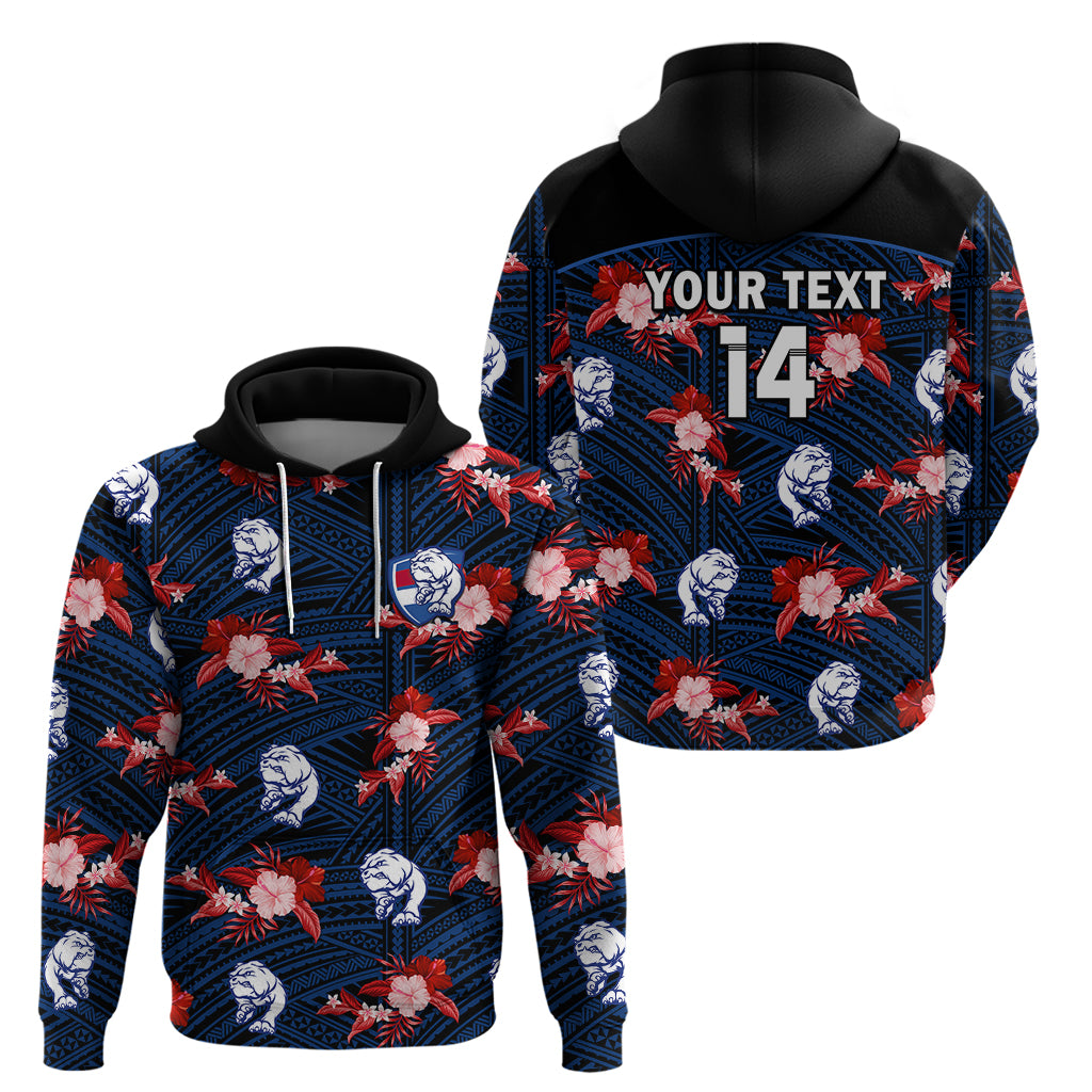 custom-text-and-number-western-bulldogs-football-hoodie-polynesian-tribal-mix-tropical-hawaiian-style