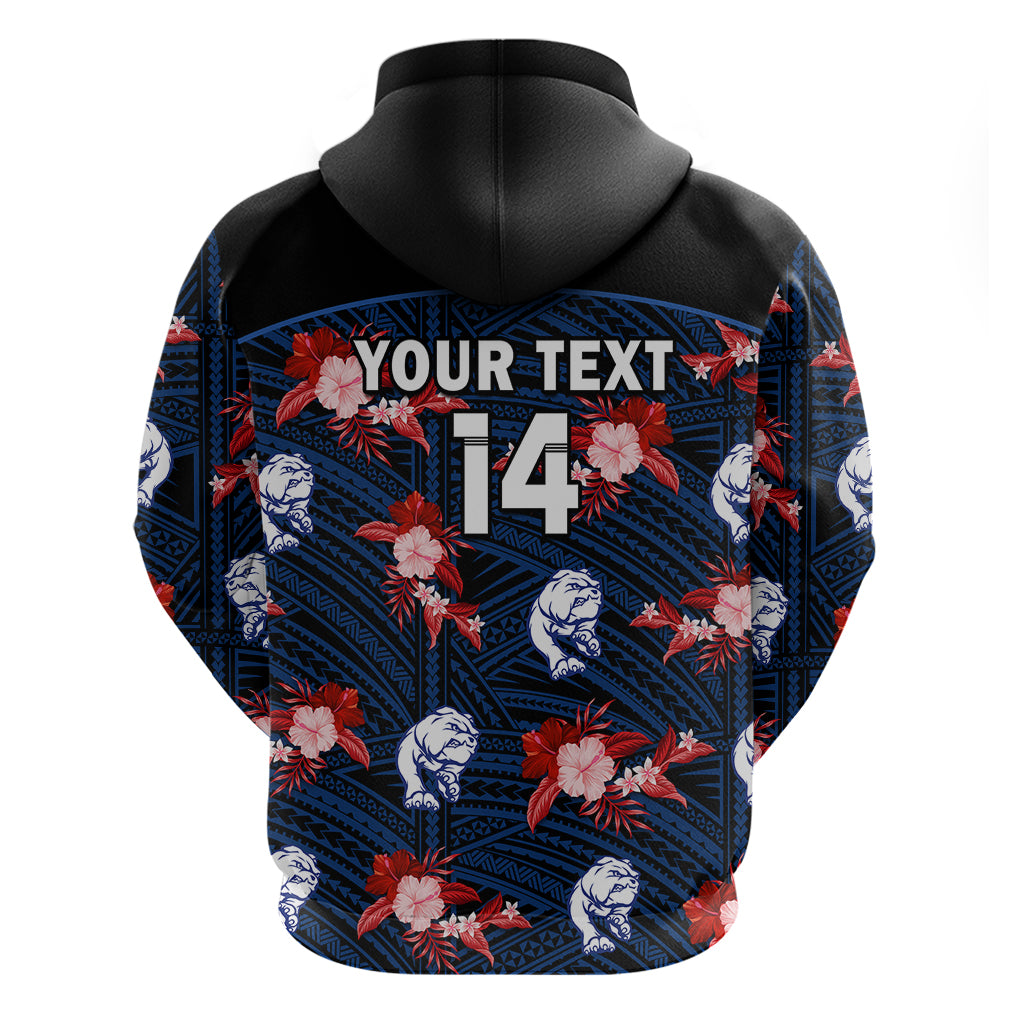 custom-text-and-number-western-bulldogs-football-hoodie-polynesian-tribal-mix-tropical-hawaiian-style
