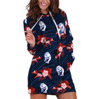 custom-text-and-number-western-bulldogs-football-hoodie-dress-polynesian-tribal-mix-tropical-hawaiian-style