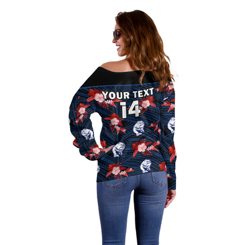custom-text-and-number-western-bulldogs-football-off-shoulder-sweater-polynesian-tribal-mix-tropical-hawaiian-style