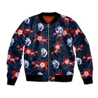 custom-text-and-number-western-bulldogs-football-sleeve-zip-bomber-jacket-polynesian-tribal-mix-tropical-hawaiian-style