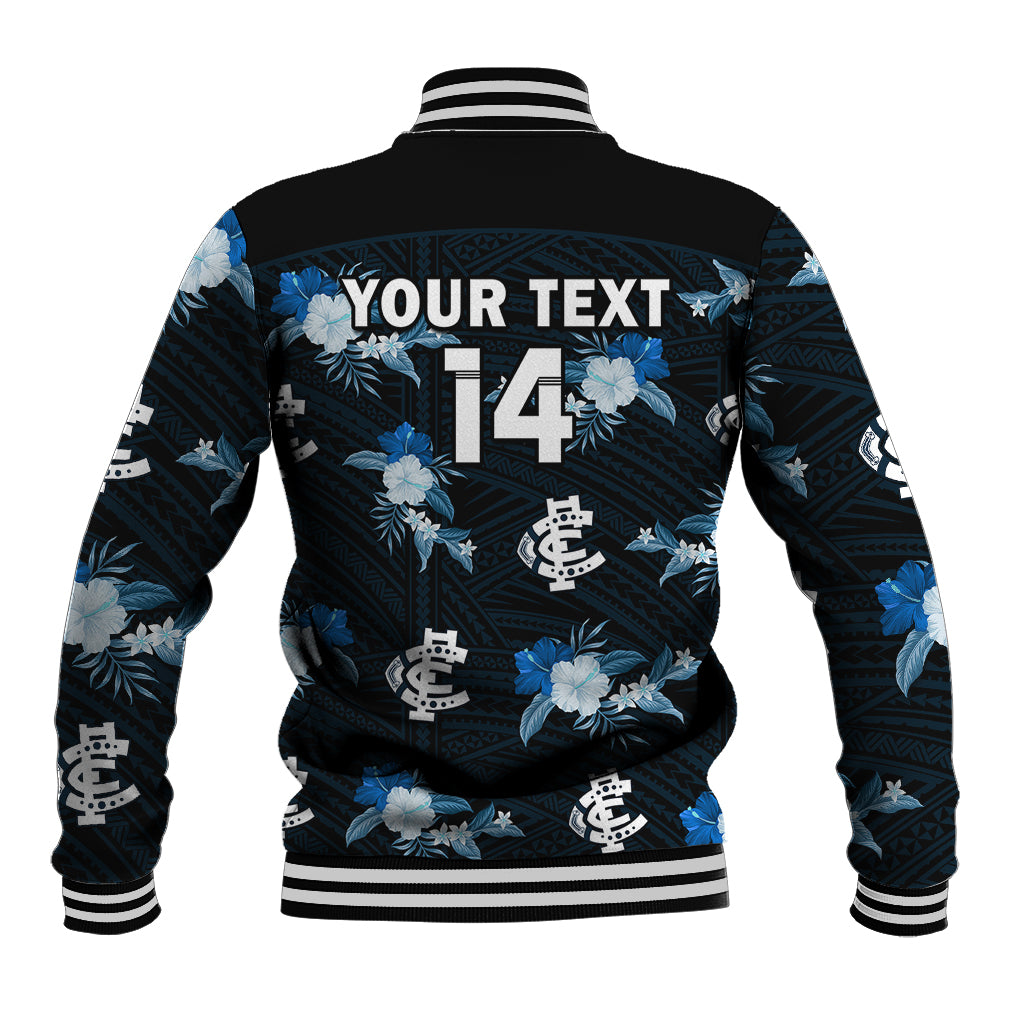 custom-text-and-number-carlton-football-baseball-jacket-blues-polynesian-tribal-mix-tropical-hawaiian-style