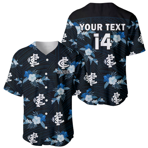 custom-text-and-number-carlton-football-baseball-jersey-blues-polynesian-tribal-mix-tropical-hawaiian-style
