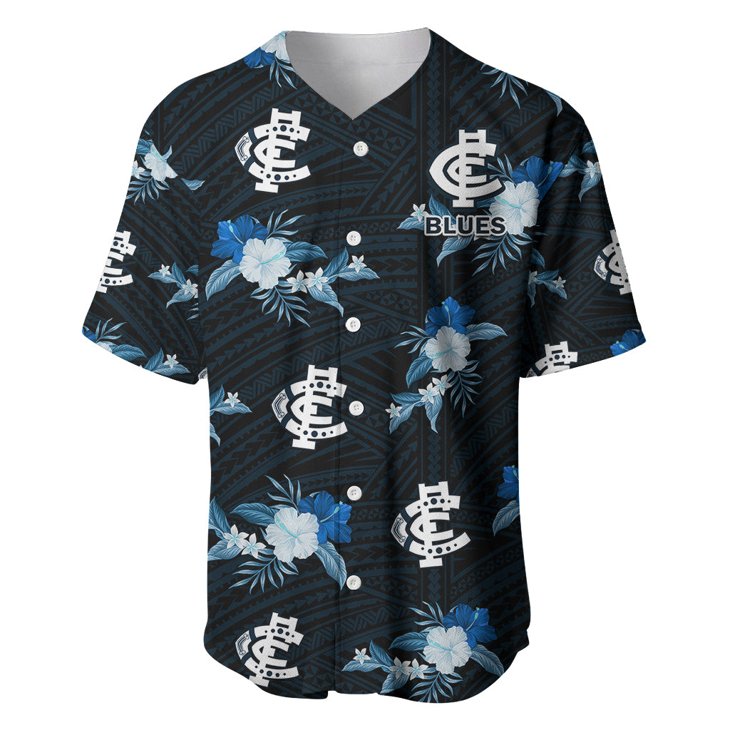 custom-text-and-number-carlton-football-baseball-jersey-blues-polynesian-tribal-mix-tropical-hawaiian-style