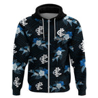 custom-text-and-number-carlton-football-hoodie-blues-polynesian-tribal-mix-tropical-hawaiian-style