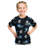 custom-text-and-number-carlton-football-kid-t-shirt-blues-polynesian-tribal-mix-tropical-hawaiian-style
