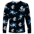 custom-text-and-number-carlton-football-long-sleeve-shirt-blues-polynesian-tribal-mix-tropical-hawaiian-style