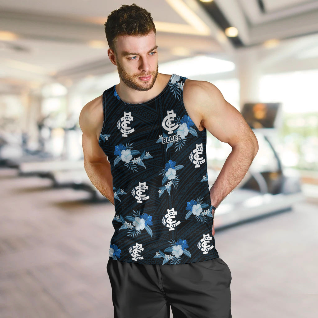 custom-text-and-number-carlton-football-men-tank-top-blues-polynesian-tribal-mix-tropical-hawaiian-style