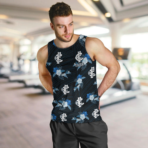 custom-text-and-number-carlton-football-men-tank-top-blues-polynesian-tribal-mix-tropical-hawaiian-style