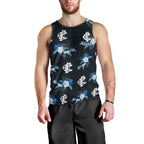 custom-text-and-number-carlton-football-men-tank-top-blues-polynesian-tribal-mix-tropical-hawaiian-style