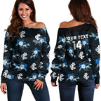 custom-text-and-number-carlton-football-off-shoulder-sweater-blues-polynesian-tribal-mix-tropical-hawaiian-style