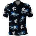 custom-text-and-number-carlton-football-polo-shirt-blues-polynesian-tribal-mix-tropical-hawaiian-style
