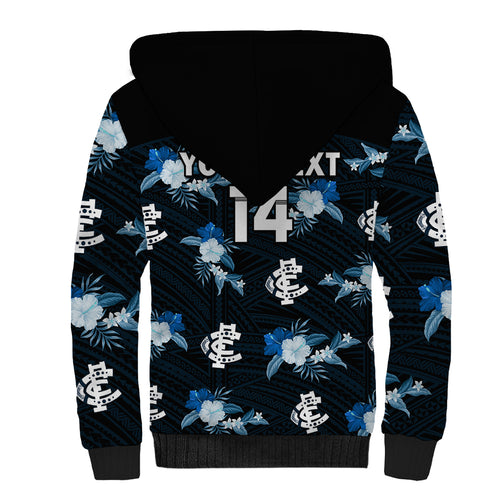 custom-text-and-number-carlton-football-sherpa-hoodie-blues-polynesian-tribal-mix-tropical-hawaiian-style