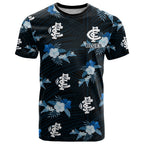 custom-text-and-number-carlton-football-t-shirt-blues-polynesian-tribal-mix-tropical-hawaiian-style