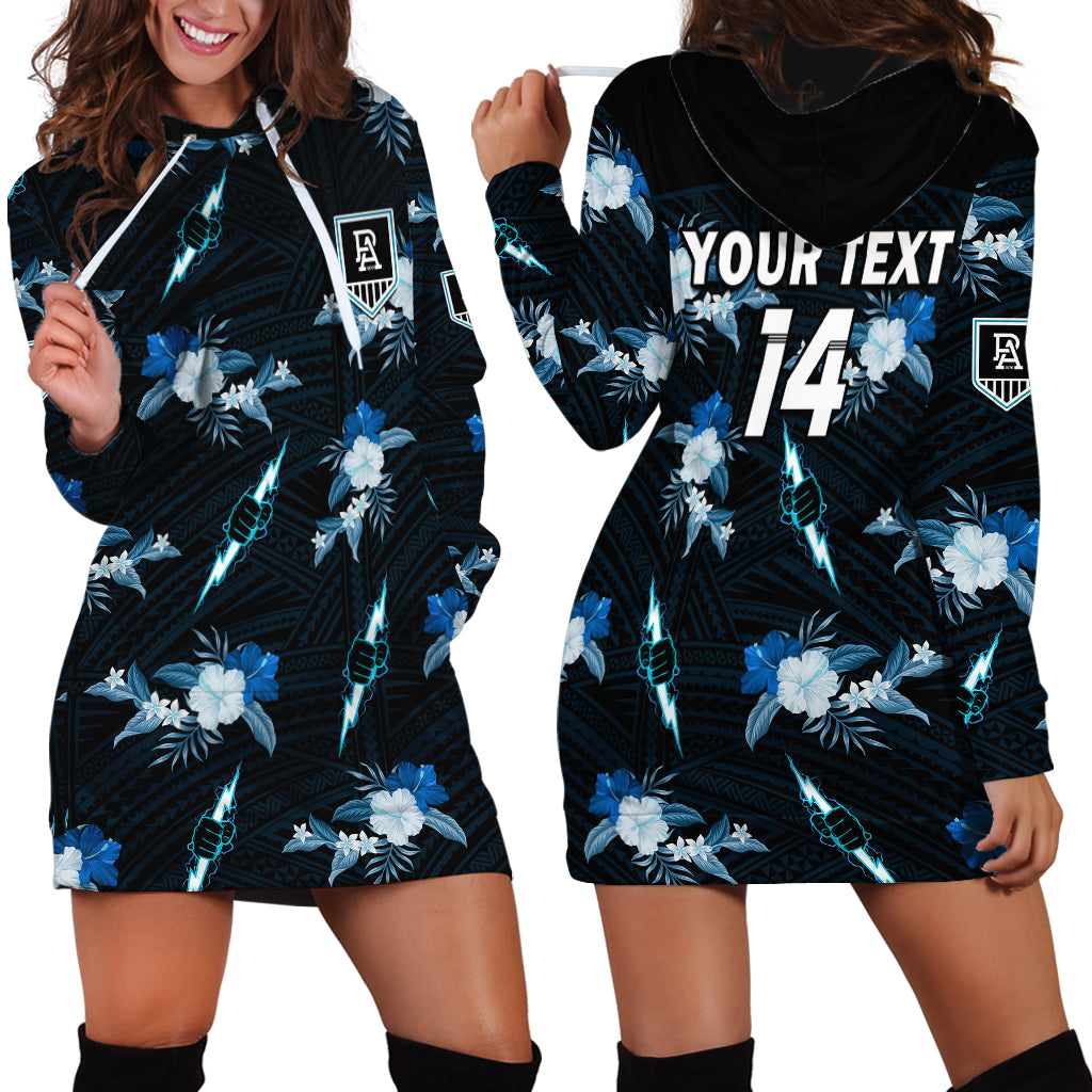 custom-text-and-number-port-adelaide-football-hoodie-dress-power-polynesian-tribal-mix-tropical-hawaiian-style