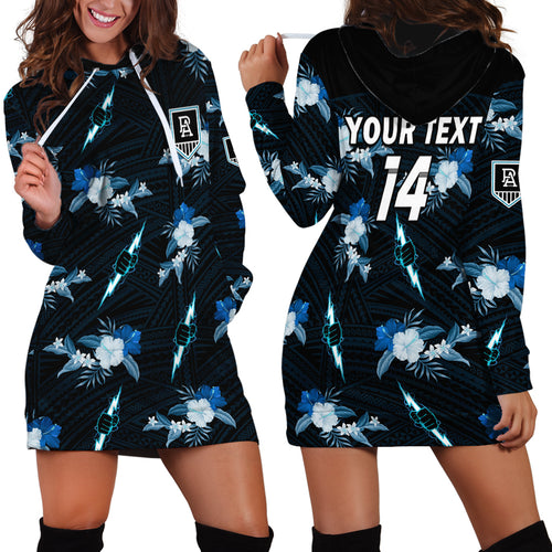 custom-text-and-number-port-adelaide-football-hoodie-dress-power-polynesian-tribal-mix-tropical-hawaiian-style